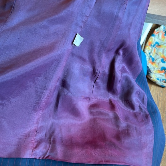 Vintage Ralph by Ralph Lauren Pinstripe Double Breasted Wool Rayon Blazer 4 - Picture 7 of 10